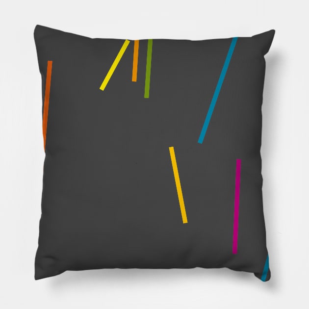 minimal abstract stripes Pillow by Nikokosmos