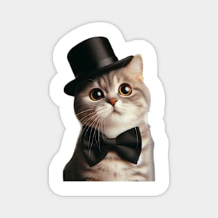 The Dapper Feline Magnet