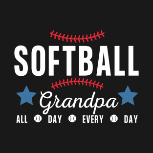 Softball Grandpa - all day every day T-Shirt