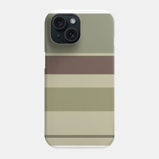 A superior farrago of Quincy, Grey Brown, Camouflage Green, Putty and Artichoke stripes. Phone Case