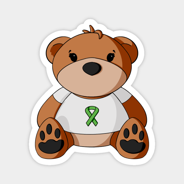 Lymphoma Awareness Teddy Bear Magnet by Alisha Ober Designs