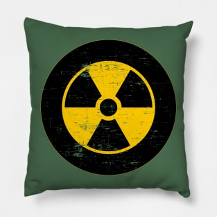 Mod target RadioActive sign distressed Pillow