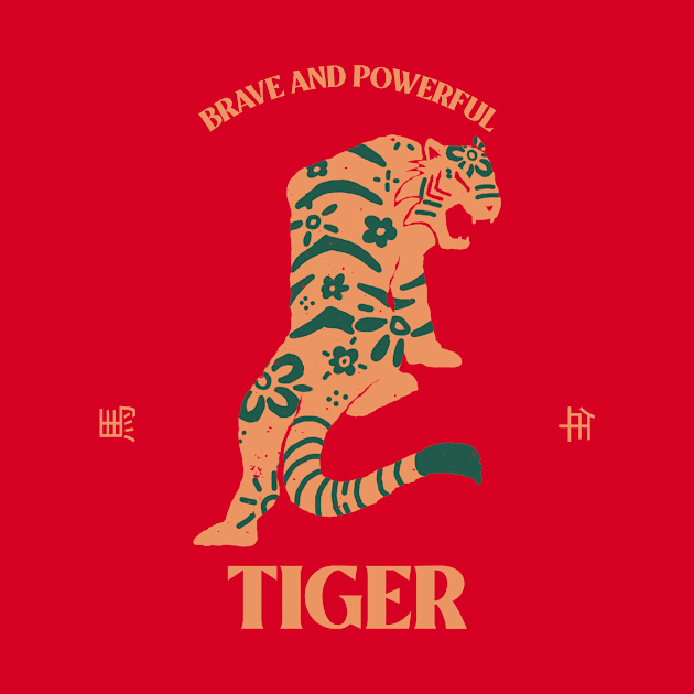 Year of The Tiger - Chinese Zodiac by Tip Top Tee's