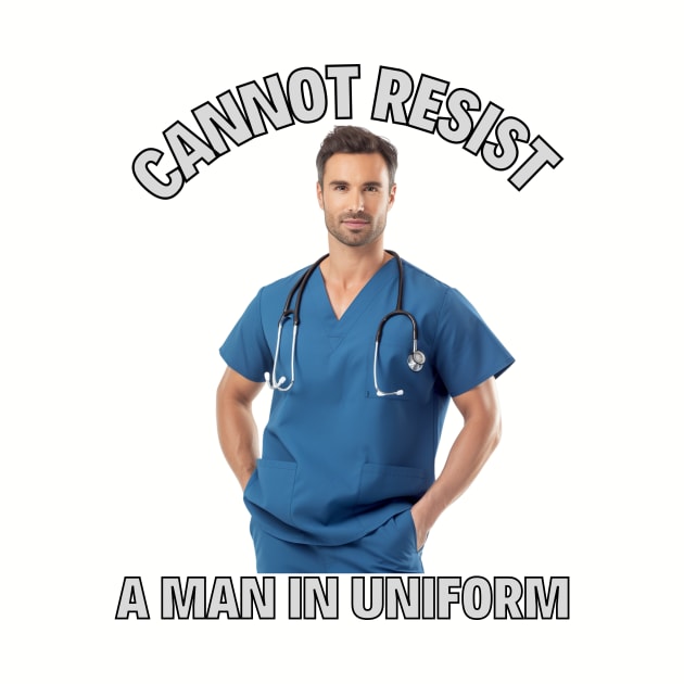 Man in Uniform Scrubs by WearablePSA