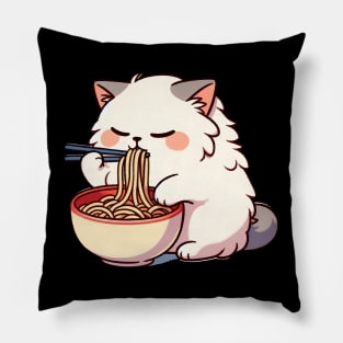 Ragdoll cat eating Noodles Pillow