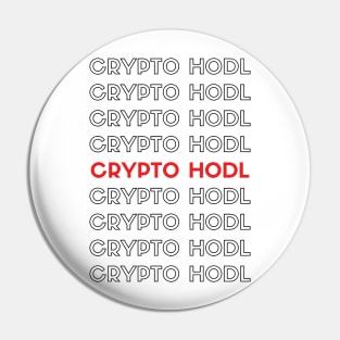 Crypto HODL Typography (red) Pin