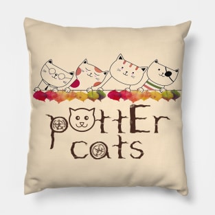 potter cats Pillow