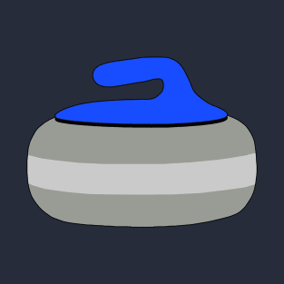 Blue Curling Rock T-Shirt