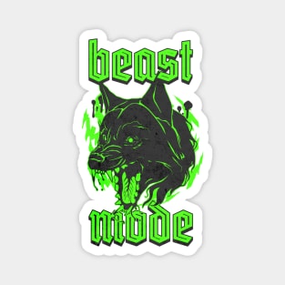 Beast Mode Gym Motivation Neon Magnet