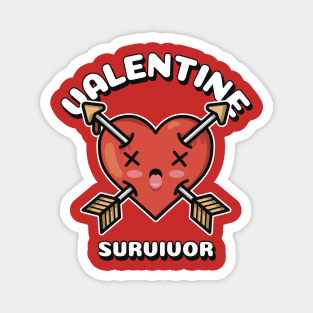 Valentine Survivor Funny Anti Valentines Day Gift Magnet