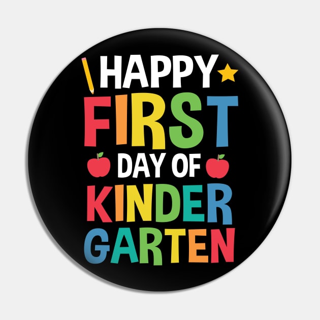 Happy First Day Of Kindergarten Back To School Gift Pin by HCMGift