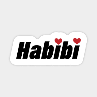 Habibi  fun text design Magnet