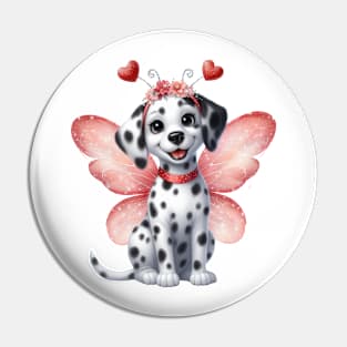 Valentine Fairy Dalmatian Dog Pin