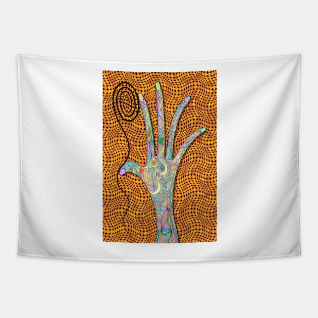 Finger Painting Tapestry by becky-titus