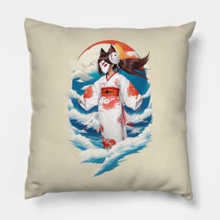 Traditional Kimono Girl 02 Pillow