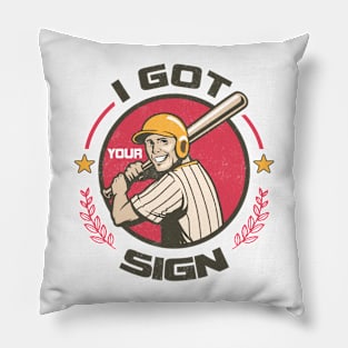 Funny baseball, sign stealing Pillow