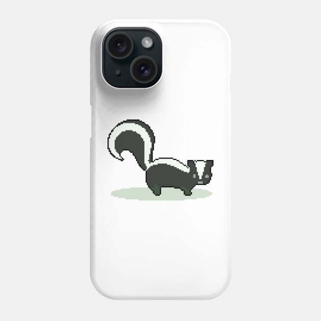 Sleek Nightstalker: Pixel Art Civet Design for Fashionable Attire Phone Case by Pixel.id