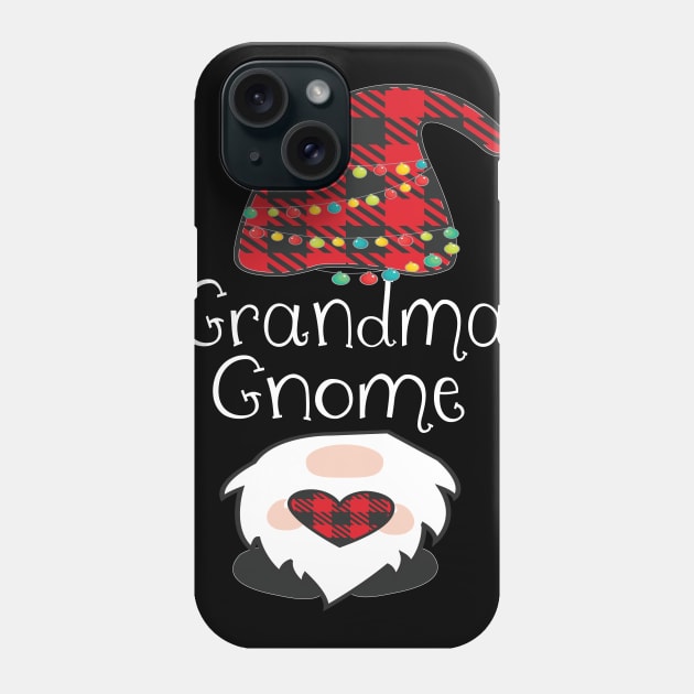 Grandma Gnome Christmas Pajama Red Plaid Buffalo Matching product Phone Case by Grabitees