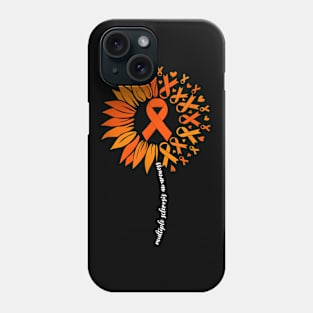 Multiple Sclerosis Awareness Sunflower Phone Case