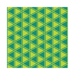 Shades of Green Triangles Seamless Pattern 005#002 T-Shirt