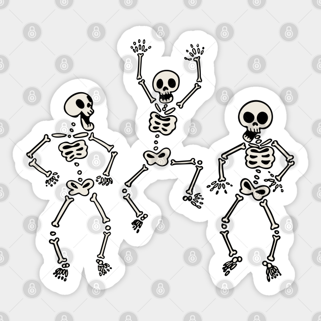 Dancing skeletons - Skeleton - Sticker | TeePublic Dancing skeletons - Skeleton - Sticker | TeePublic