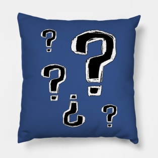 Question Marks: Ask why? How? What? Pillow