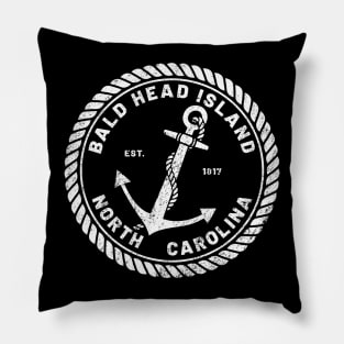 Vintage Anchor and Rope for Traveling to Bald Head Island, North Carolina Pillow