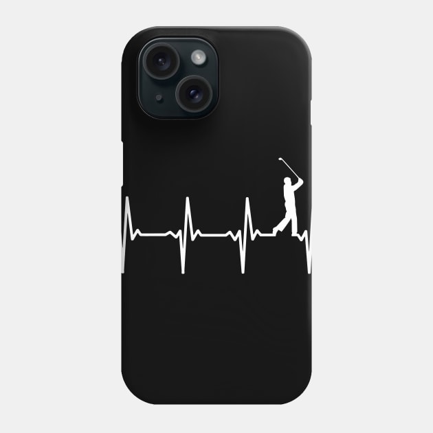 Golf Heartbeat Gift For Golfers & Golf Players Phone Case by OceanRadar