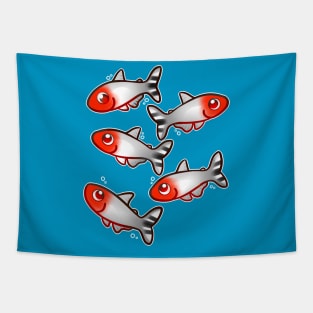 Rummy Nose Tetras Tapestry