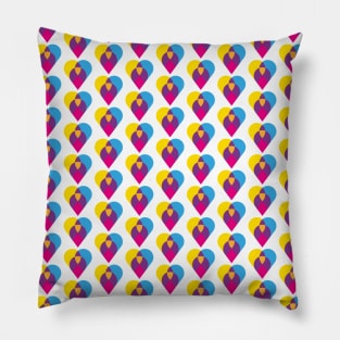 Love modern heart pattern design, version two Pillow