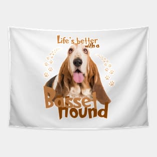 Life's Better with a Basset Hound Tapestry