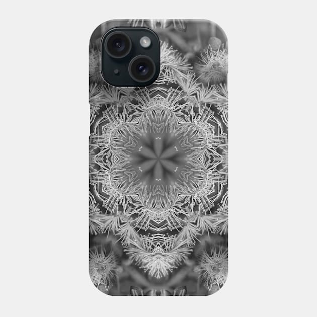 Magical black and white mandala 011 Phone Case by hereswendy