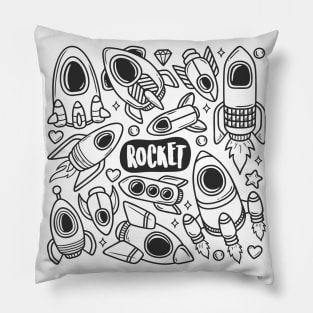 Rocket Abstract Pillow