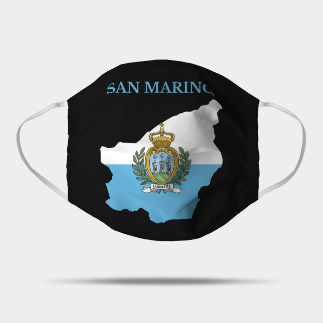 San Marino Map Flag San Marino Mask Teepublic