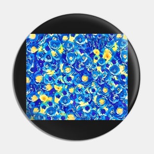 Pretty blue floral print Pin