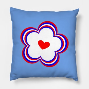 American flower with heart Pillow