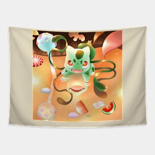 Leaf frog with candies Tapestry