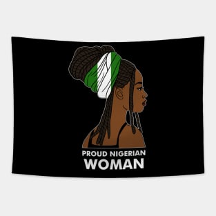 Proud Nigerian Woman, Nigeria Flag African Tapestry