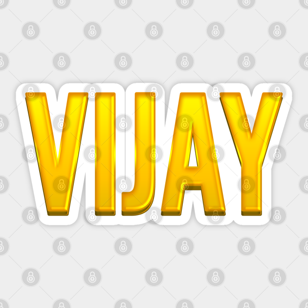 Vijay Name Vijay Sticker Teepublic The film which was tentatively called as thalapathy 62 is now titled as 'sarkar'. vijay name