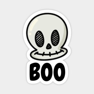 Cute Skull Boo Halloween Magnet