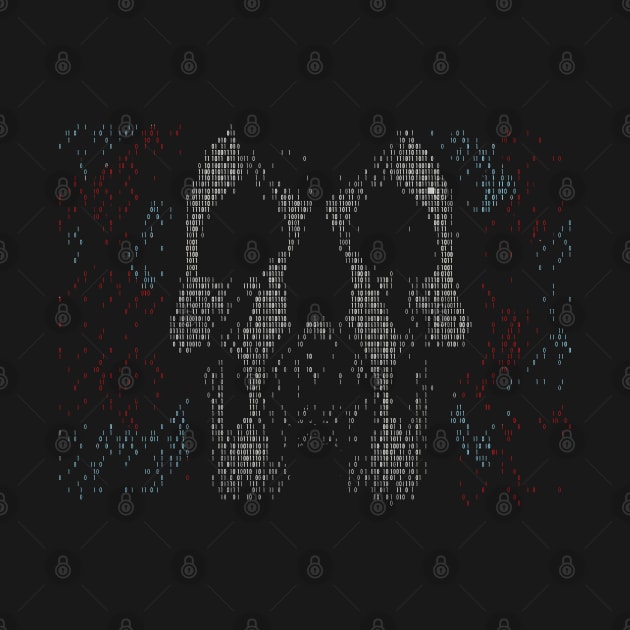 binary skull art by Pixelwave