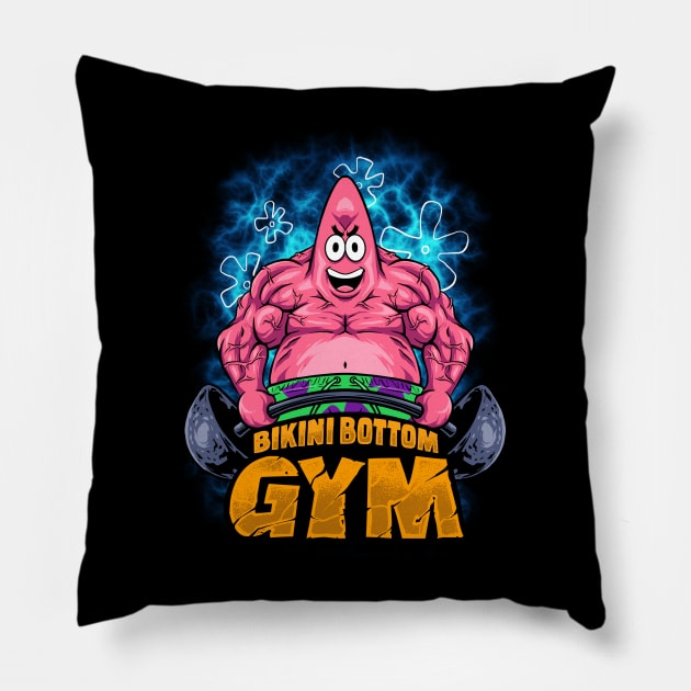 muscle star Pillow by spoilerinc