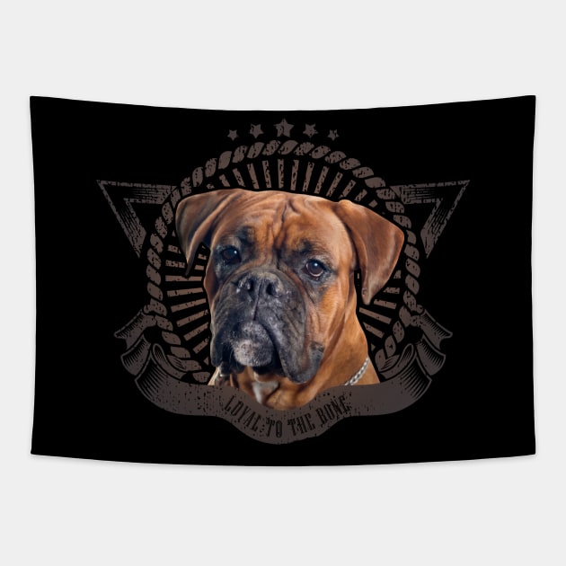 Boxer dog Tapestry by Nartissima