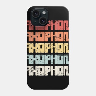 Vintage SAXOPHONE Text Phone Case