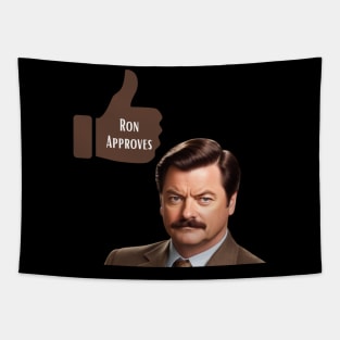 Ron Approves Funny Meme Tapestry
