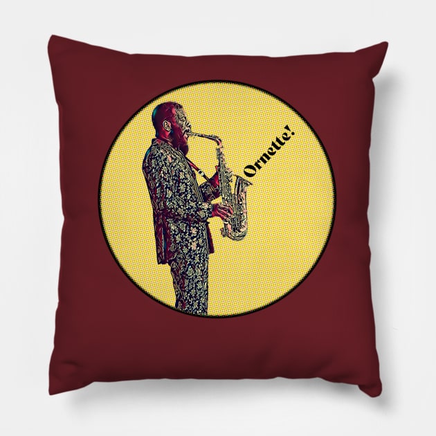 Ornette Coleman Jazz Saxophonist T-shirt, Musician Sax player Tee, Gift Shirt for Jazz Swing Free Bop Music Lovers, Saxophone Present Shirt Pillow by Jazz Nerd Paradise