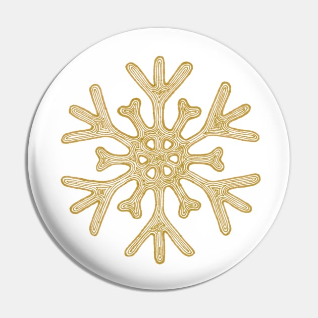 Snowflake (yellow) Pin by calenbundalas