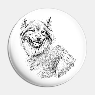 Eurasier - Line Art Pin