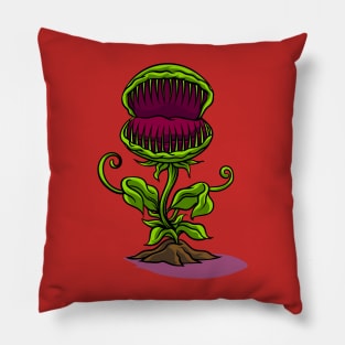 Fly trap Cartoon Illustration Pillow