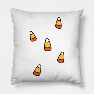 Candy Corn Halloween Pattern Pillow